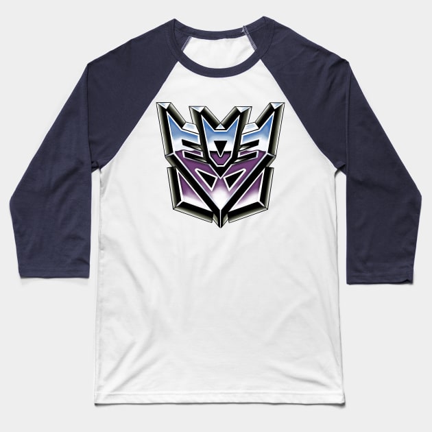 Decepticons Logo Baseball T-Shirt by tabslabred